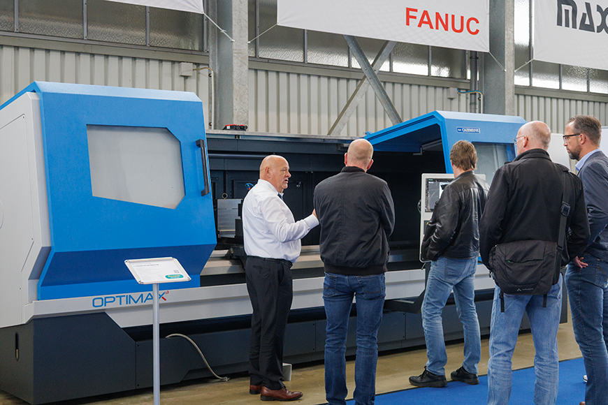 VOLZ Fachausstellung für Metallbearbeitung im November 2024 Premiere der CAZENEUVE OPTIMAX 590 in Deutschland auf der VOLZ Hausmesse 2024