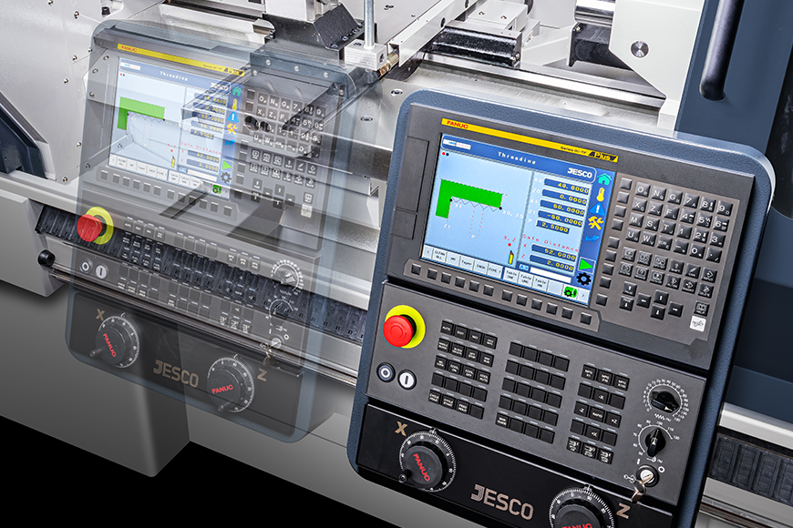 Bedienpanel Verschiebbares Bedienpanel mit Monitor und Tastatur sowie 2 elektronische Handräder