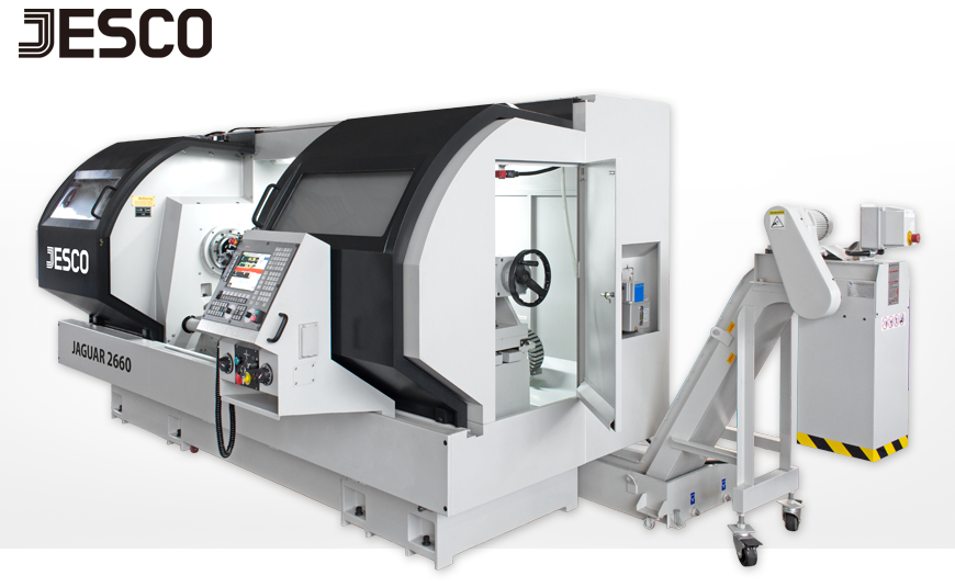 JESSEY JAGUAR 2660 CNC-Zyklendrehmaschinen JESSEY JAGUAR 2660 mit seitlichem Späneförderer