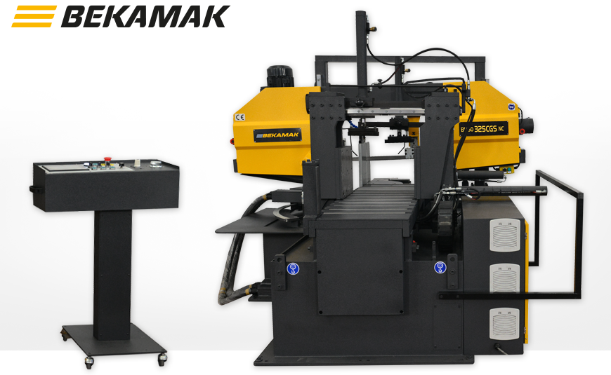 Vollautomatische Horizontal-Gehrungsbandsäge BEKA-MAK BMSO 325 CGS NC