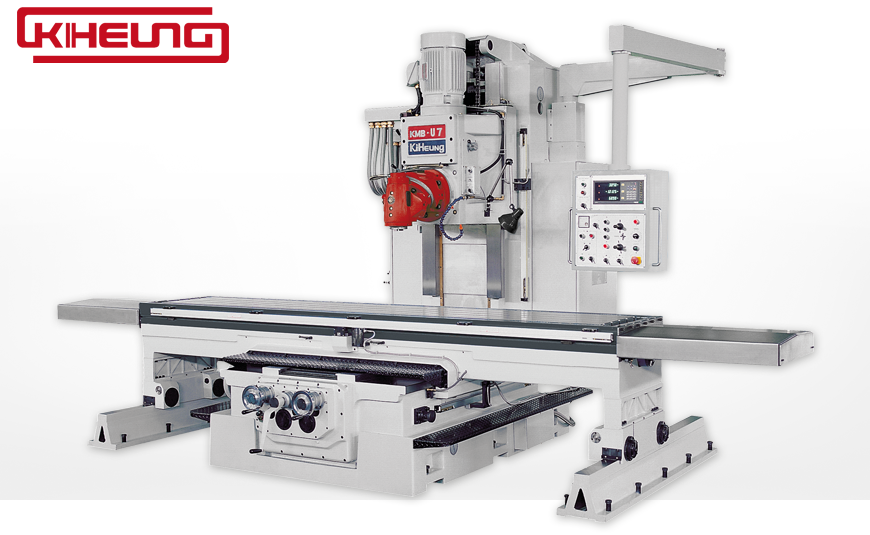 Konsolfräsmaschinen KIHEUNG KMB U7 mit 2 Seitensupporte ab X-Achse 2.600 mm
