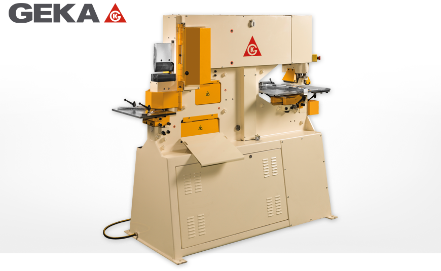 GEKA BENDICROP 60 SD mit separater Abkantstation Hydraulische Profilstahlscheren GEKA BENDICROP 60 SD mit separater Abkantstation