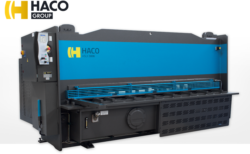 Hydraulische Tafelschere HACO HSLX 3006 mit NC-Steuerung