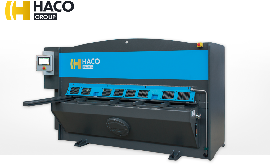 Hydraulische Tafelscheren HACO TSX mit elektronischer Schnittspaltverstellung