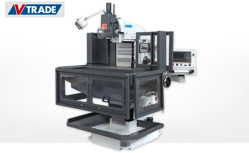 Werkzeugfräsmaschine V-TRADE WZ 420 mit optionaler klappbarer Tischverkleidung