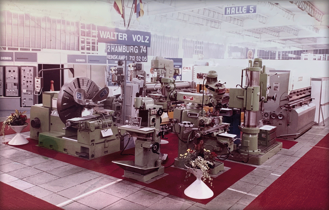 1974 - Mit der ersten Fachausstellung für Metallbearbeitung präsentierte VOLZ regelmäßig seine Produkte.